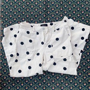 Polka dot wide leg trousers